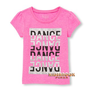 [แท้]PL234 เสื้อ The Childrens Place รุ่น Dance Neon Glitter Graphic Tee (สำหรับเด็กอายุ 2 ปี)