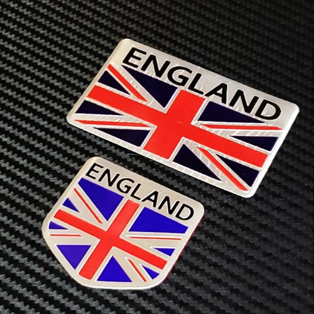ENGLAND FLAG ALUMINIUM DECAL - 2 ชิ้น