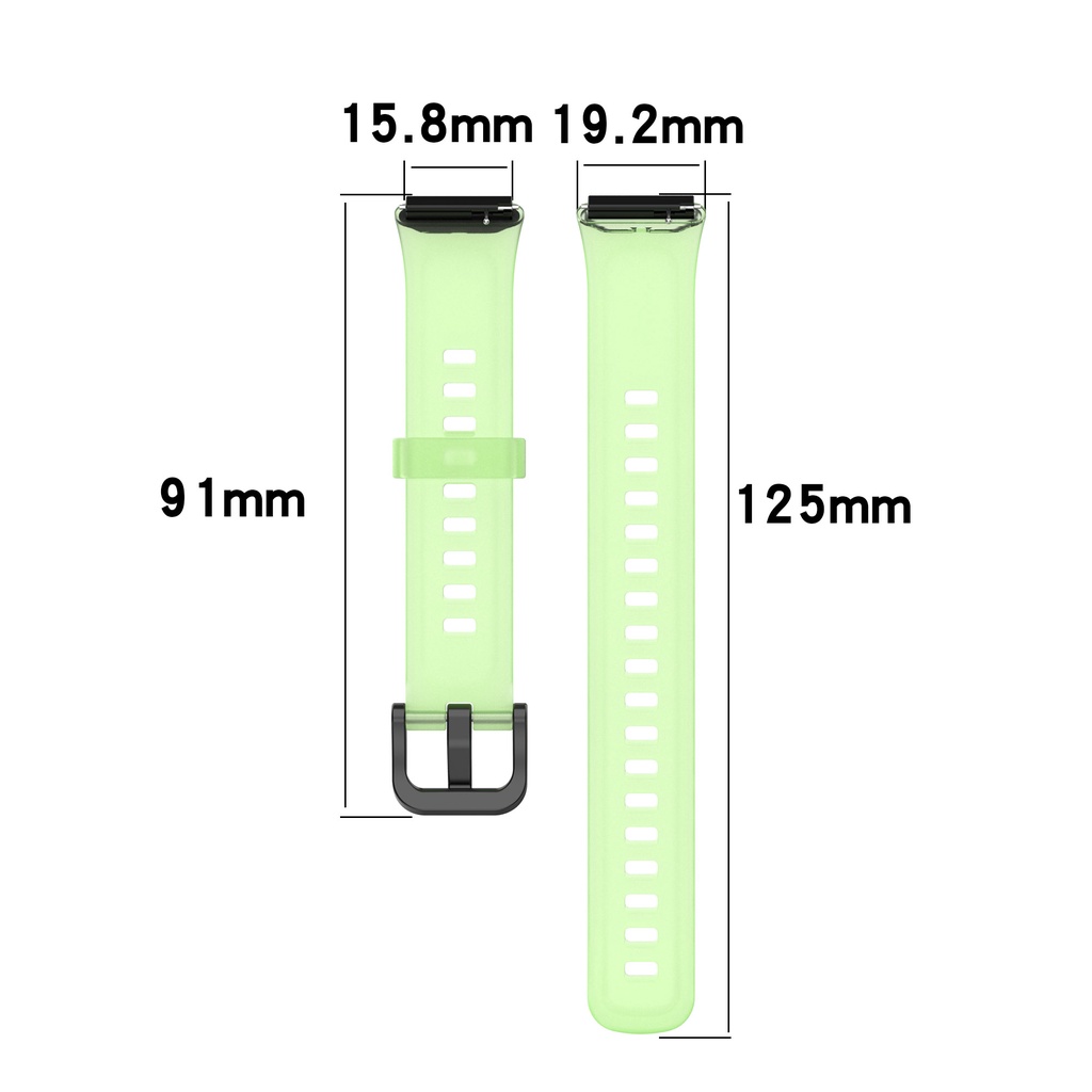 สายนาฬิกาข้อมือ ซิลิโคนนิ่ม กันน้ํา สีโปร่งใส สําหรับ Huawei band 7