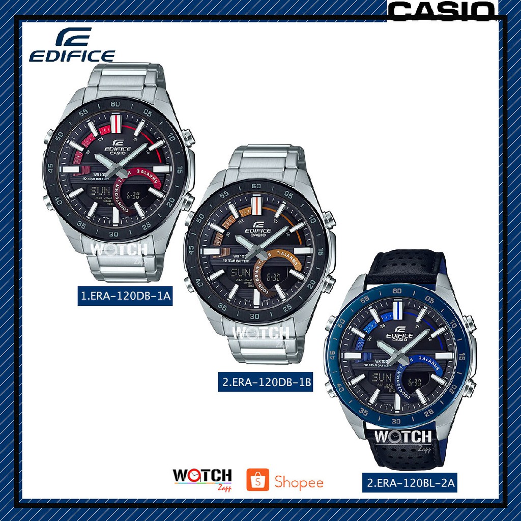 นาฬิกา นาฬิกาข้อมือ CASIO EDIFICE Chronograph รุ่น ERA-120 Series ERA-120DB-1A ERA-120DB-1B ERA-120BL-2A