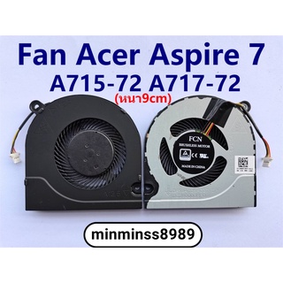 พัดลมAcer FAN CPU Aspire 7 A715-72 A715-72G A717-72 A717-72G Laptop Cpu Fan(9cm)