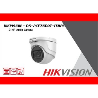 Hikvision 2 MP Audio Turret Camera 3.6mm Built-in Mic (DS-2CE76D0T-ITMFS (3.6mm))