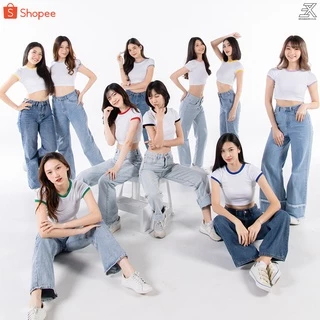Expogarment เสื้อครอป กุ๊นแขน กุ๊นคอ Ringer CROP เอวลอย แขนสั้น ผ้าร่องเล็ก ผ้ายืด คอตตอน 003ringer