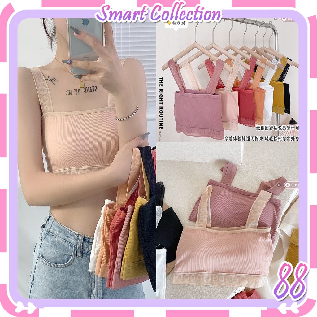 SC BR789 BH TANKTOP BRA พร้อมถ้วย SINGLET ผู้หญิงนําเข้าเซ็กซี่ผู้หญิง TOP
