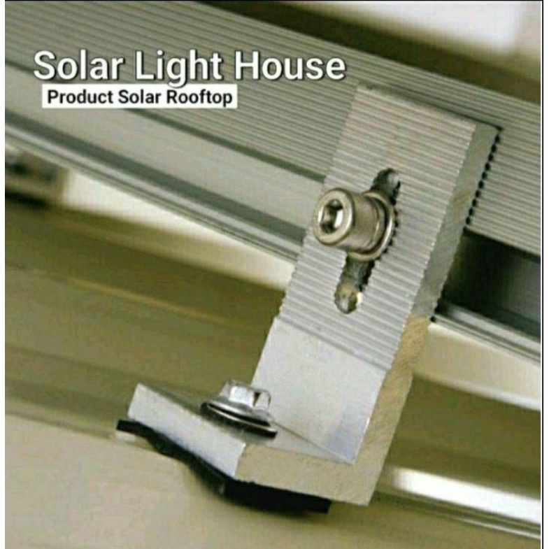 ขายึดราง SOLAR L-Feet อลูมิเนียม สำหรับหลังคาเมทัลชีท