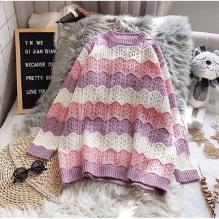 [พร้อมส่ง] สเวตเตอร์ color wave