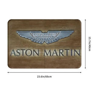 พรมเช็ดเท้า กันลื่น ลายโลโก้ Aston Martin แบบแห้งเร็ว สําหรับห้องน้ํา ห้องครัว ทางเข้า