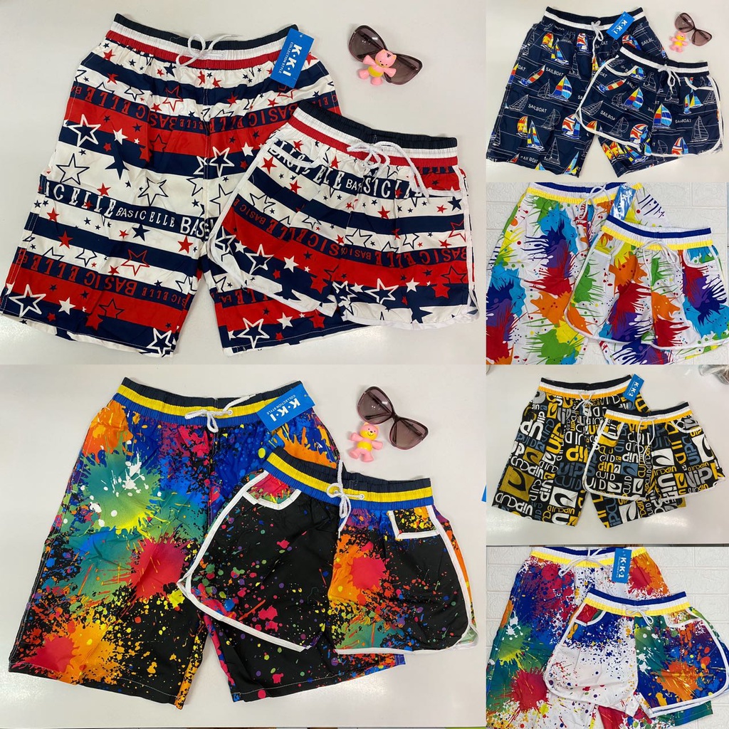 001#กางเกงคู่รักผ้าแห้งเร็วเย็นสบาย