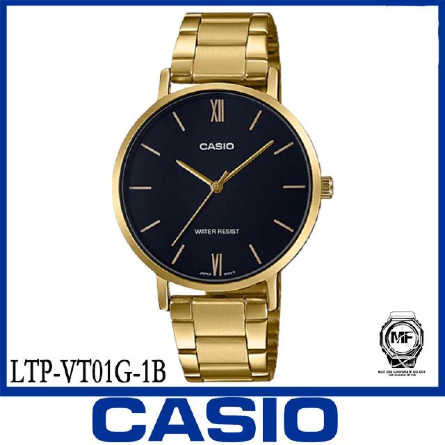 Casio Standard นาฬิกาข้อมือผู้หญิง สายสแตนเลส รุ่น LTP-VT01G-1B สีดำ ประกันศูนย์เซ็นทรัลCMG 1 ปี จากร้าน M&amp;F888B