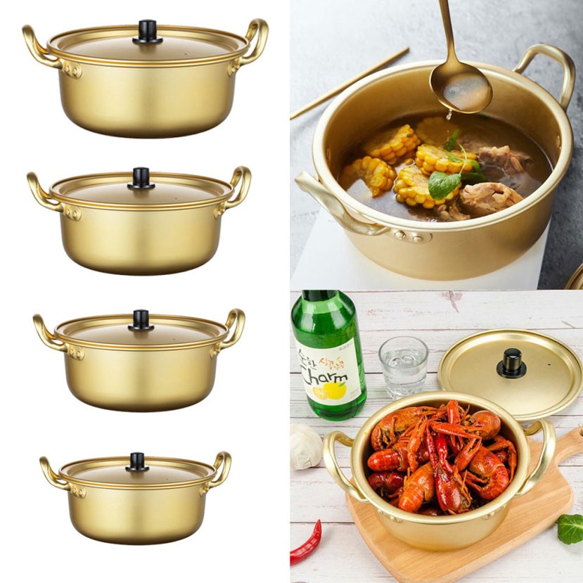 Korean pot Korean instant noodle ramen soup pot brass enamel pot