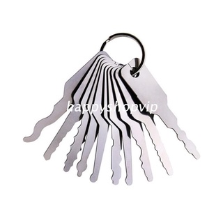 HSV 10Pcs Multipurpose Jiggler Keys Car Unlocking Lock Opening Repair Dual Sided Key Anti-rust Keys Supplies