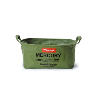 Mercury Oval bucket M Khaki ตะกร้าผ้าพับเก็บได้