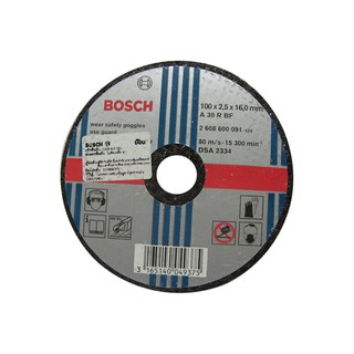 เครื่องมือช่าง สว่าน ดอกสว่าน แผ่นตัดเหล็ก BOSCH A30R 4" 2G BOSCH A30R 2G 4" STEEL-CUTTING WHEEL