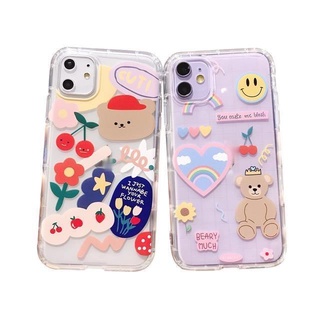 ถูกที่สุด เคสน่ารัก ซิลิโคนสกรีนลายการ์ตูน TPU นิ่ม ลายน่ารัก ฟรุ้งฟริ้ง ต้องมีติดไว้ #301