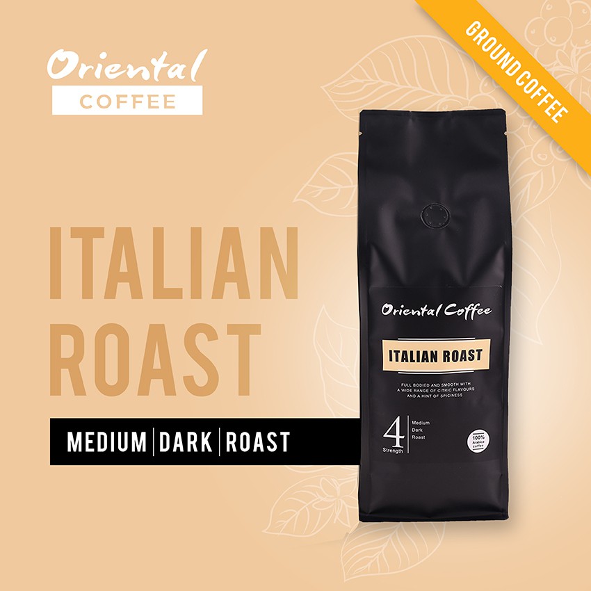 Italian Roast กาแฟอราบิก้า 100% คั่วกลางเข้มขนาด 500 กรัม 1 ถุง(สินค้ามีพร้อมส่ง)