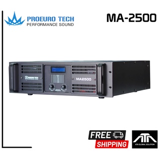 ส่งฟรี PROEUROTECH MA 2500  Class H+ หม้อแปลง 1350W.x2 กำลังวัตต์สูง รับประกัน 1 ปี เครื่องขยายเสียง เพาเวอร์แอมป์