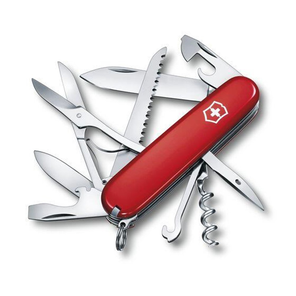 VICTORINOX Huntsman in red, 1.3713 มีดพับ มีดสวิส มีดพับสวิส 15 ฟังก์ชั่น