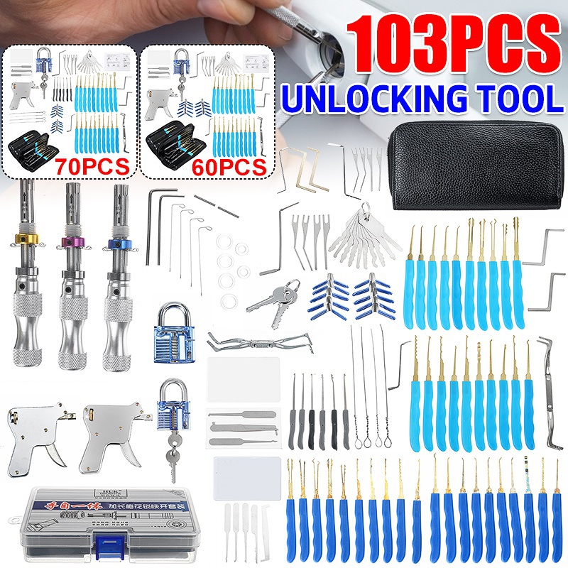 70/60/50/40/25/19/10PCS Unlocking Locksmith Practice Lock Pick Key