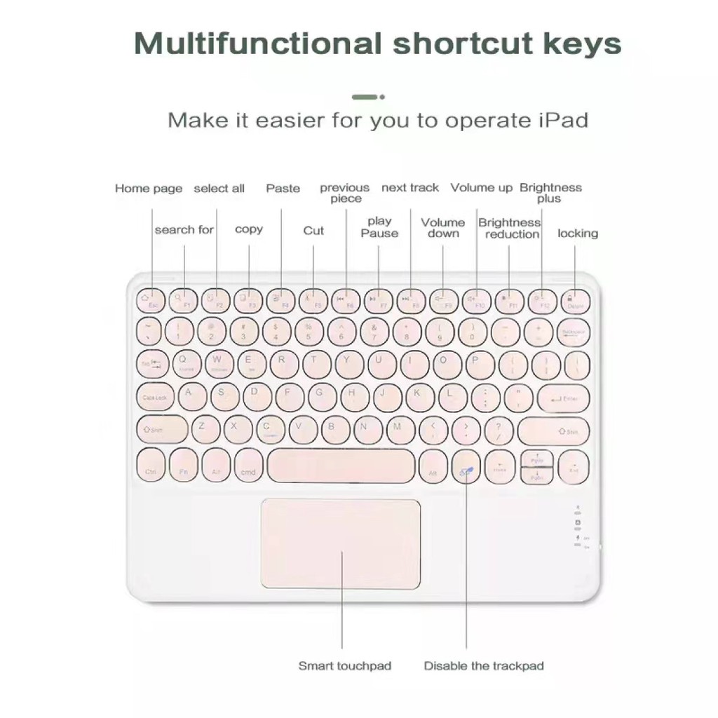 (คีย์บอร์ดไทย / เมาส์ไร้สาย)for ipad  iOS AndroidWindowsคอมพิวเตอร์ Wireless Bluetooth keyboard  mous