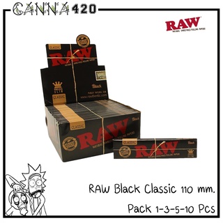 กระดาษ RAW Black King size 110mm size Rolling Paper แพ็ค 1 / 3 / 5