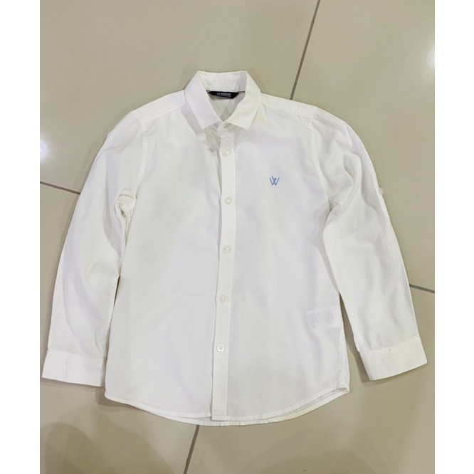 LC Waikiki Kids เสื้อเชิ้ตสีขาวแขนยาว (Preloved)