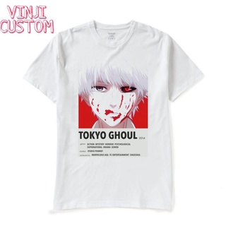 เสื้อยืดคอกลมcrew neckเสื้อยืด Tokyo GHOUL ขนาดใหญ่ S M L XL XXL 3XL 4XL / เสื้อยืดซัก / เสื้อกูล / เสื้อยืดผู้ชาย / เสื