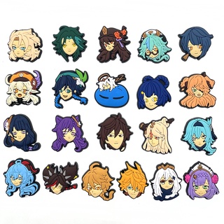 อะนิเมะ Genshin Avatar Series ของขวัญตกแต่งรองเท้าแตะ Crocs รองเท้า Charms