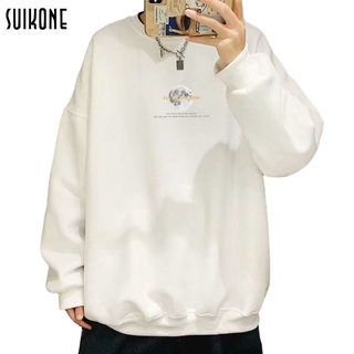 Suikone เสื้อกันหนาว แขนยาว เสื้อผ้าแฟชั่น (ใส่ได้ทั้งชายและหญิง) #001