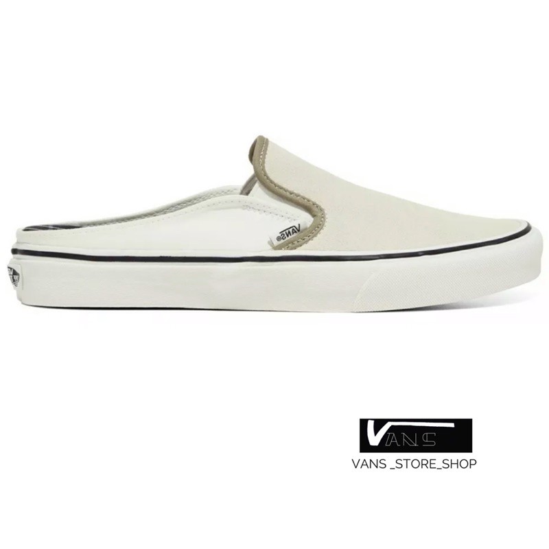 VANS SLIP ON MULE NEUTRAL BLOCK MULTI SNOW WHITE SNEAKERS สินค้ามีประกันแท้