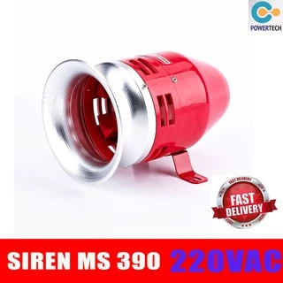 ไซเรน SIREN 125DB มอเตอร์ไซเรนสัญญาณเตือนเสียงไฟฟ้า ป้องกันการโจรกรรม MS-390 220V AC