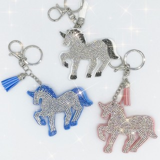 พวงกุญแจกลิ๊ตเตอร์ ยูนิคอร์น Premium Unicorn Glitter keychain