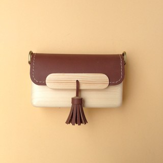 WOODVIEW กระเป่าไม้รุ่น TS clutch สี dark brown