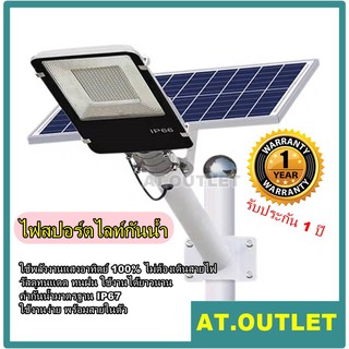 AT.outlet SolarCellไฟled 50W 100W 150W ไฟสปอร์ตไลท์กันน้ำ