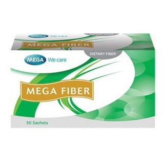 Mega We Care Mega Fiber เมก้า ไฟเบอร์ อาหารเสริมพรีไบโอติก ปรับสมดุลระบบขับถ่าย ขนาด 30 ซอง 11972