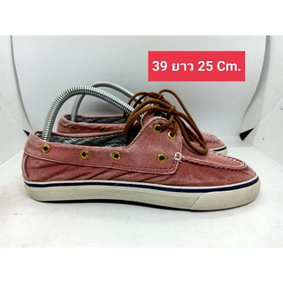 Sperry 39 ยาว 25 Cm.รองเท้ามือสอง  ผ้าใบ แฟชั่น วินเทจ สายเซอร์