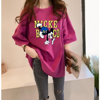 🔥พร้อมส่ง🔥 2020💥เสื้อยืดลายการ์ตูนเกาหลี oversize เสื้อยืดแขนยาวหลวม ผู้หญิง ลายการ์ตูน เสื้อยืดวัยรุ่น