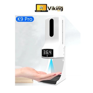 เครื่องจ่ายแอลกอฮอล์อัตโนมัติ พร้อมที่วัดอุณหภูมิในตัว รุ่น K9 PRO  (พร้อมขาตั้ง)