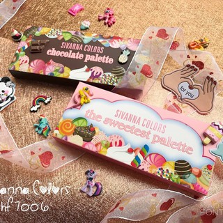 อายแชโดว์กล่องเหล็กSivanna colors  Sweetest,Chocalate Palette HF7006 พาเลทอายแชโดว์แพคเกจน่ารัก