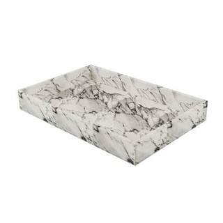 อุปกรณ์บนโต๊ะอาหาร ถาดPVC KAN LEATHER MARBLE M 19x29 ซม. ลายหินอ่อน