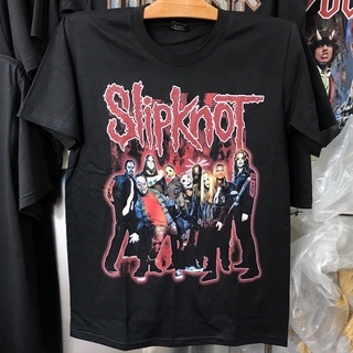 #เสื้อยืดคอกลม#SL185 SLIPKNOT เสื้อยืดวงร็อค สลิปน็อต เสื้อวง เสื้อยืดสลิปน็อต เสื้อวินเทจS-4XL