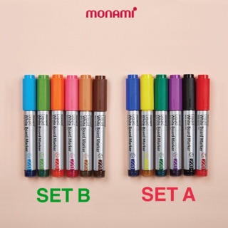 ปากกาMONAMI ไวท์บอร์ดรุ่น Sigmaflo Liquidรุ่น6สี setB