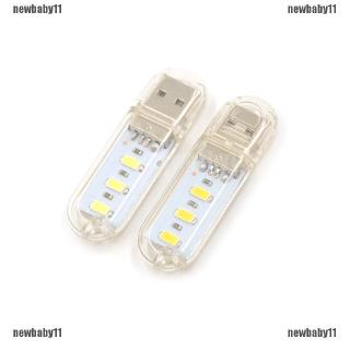 ❧❧หลอดไฟ LED 3 ดวง 5730 SMD 1.5w ขนาดเล็ก ชาร์จ USB สําหรับตั้งแคมป์ 2 ชิ้น