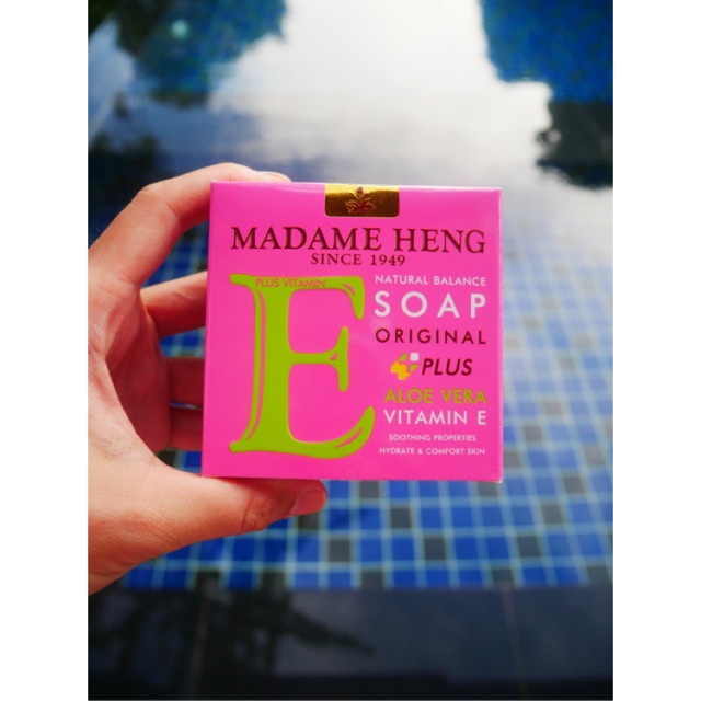 📌150กรัม✖️3ก้อน📌 สบู่ว่านหางจระเข้ วิตามินอี  สูตรต้นตำหรับ มาดามเฮง  Madame Heng  Aloevera Vitamin E Soap