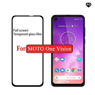 MOTOROLA ฟิล์มกระจกนิรภัยกันรอยแบบเต็มหน้าจอสําหรับ Motorola Moto One Vision Action P 40 P 50