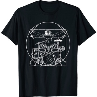 เสื้อยืดผ้าฝ้ายพรีเมี่ยม เสื้อยืด พิมพ์ลายกลอง Da Vinci Drummer ของขวัญสําหรับผู้ใหญ่