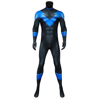 ชุดจั๊มสูทคอสเพลย์ Panjue Nightwing เหมาะกับเทศกาลฮาโลวีน สําหรับผู้ชาย XL