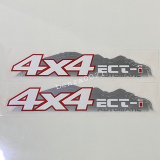 สติ๊กเกอร์* 4x4 ECT-i เกียร์ออโต้ รุ่น 1  ติดข้างท้ายกระบะ Toyota vigo ปี 2004-2007  ( ราคาต่อคู่ มี 2 ชิ้น )