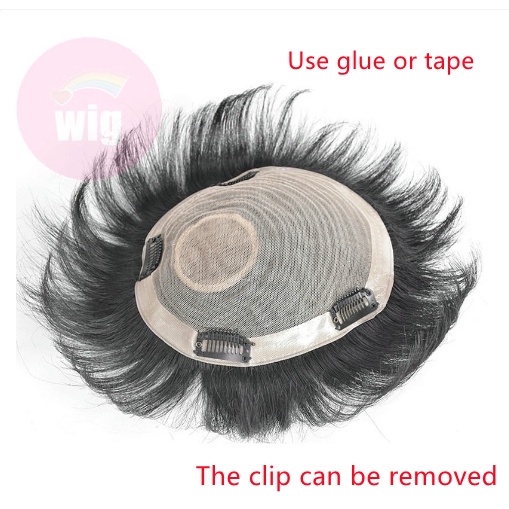 ผู้ชายวิกผมจริงหัวล้านผมร่วงปกปิดผมหงอก