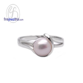 Finejewelthai แหวนมุก-แหวนเงิน-มุกแท้-แหวนประจำเดือนเกิด/ Pearl-Silver-Ring - R1135pl_w