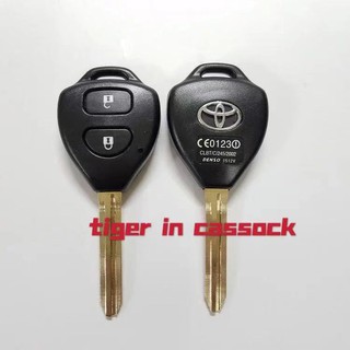 เคสรีโมทกุญแจ 2 ปุ่มสําหรับ Toyota Wish/Corolla Straight Key Shell